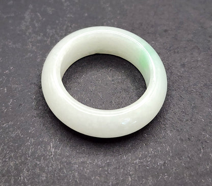 Burmese Jade Band Ring – 7.0mm Wide – Size 5.75