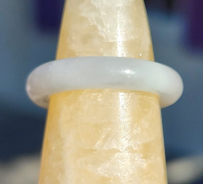 Burmese Jade Band Ring – 4.0mm Wide – Size 6.25