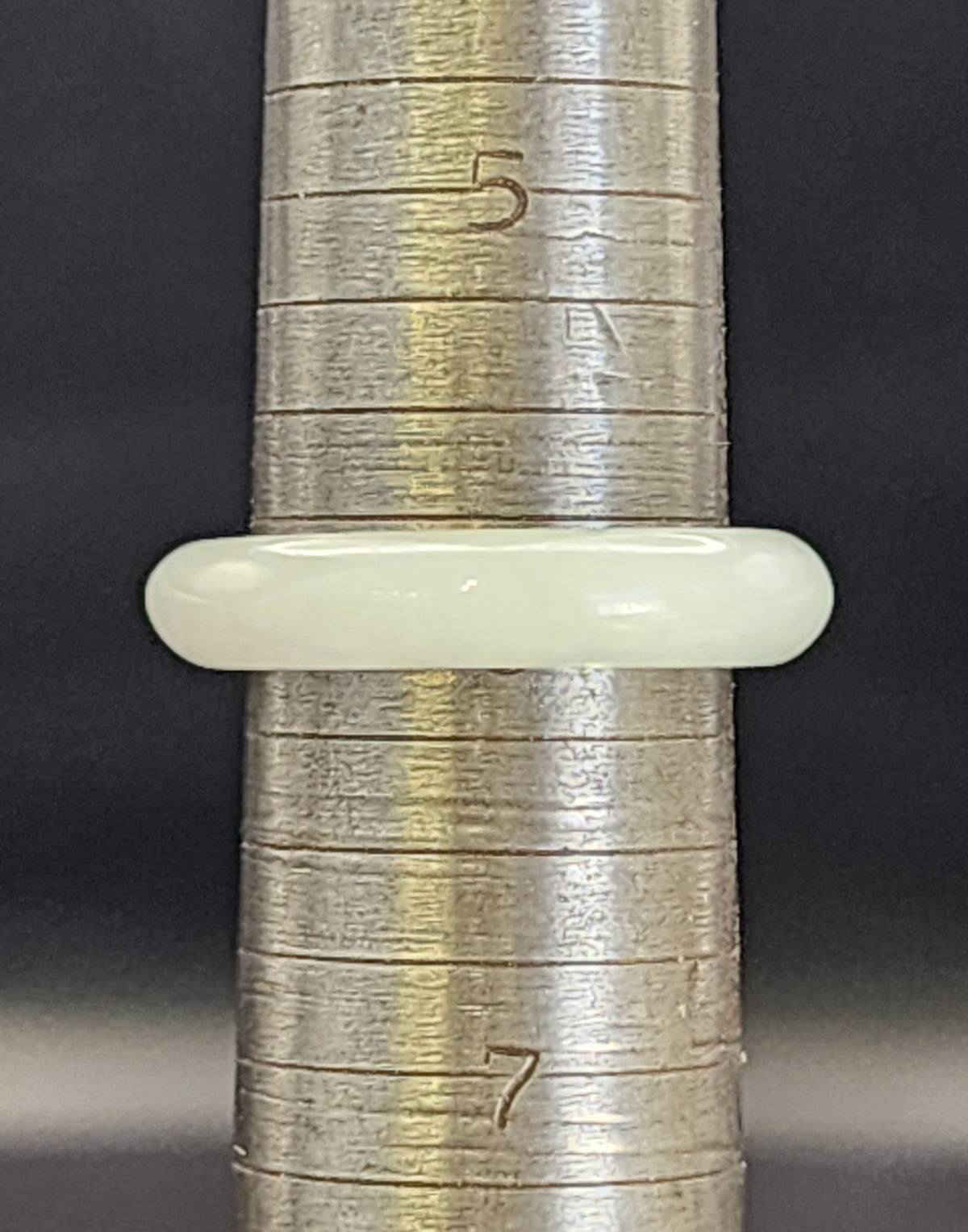 Burmese Jade Band Ring – 4.5mm Wide – Size 6.0