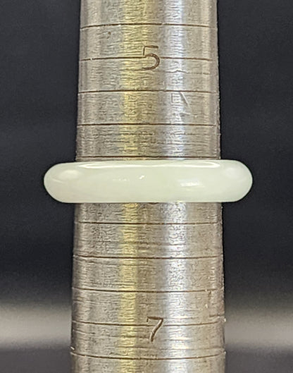 Burmese Jade Band Ring – 4.5mm Wide – Size 6.0