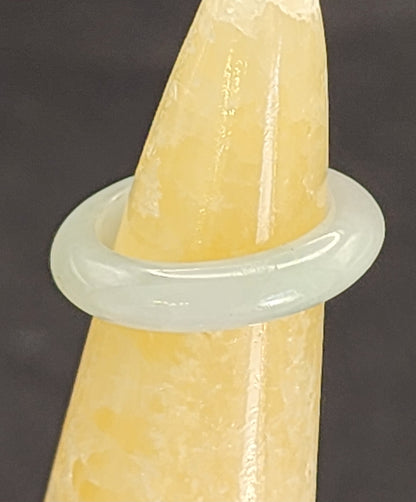 Burmese Jade Band Ring – 4.5mm Wide – Size 6.0