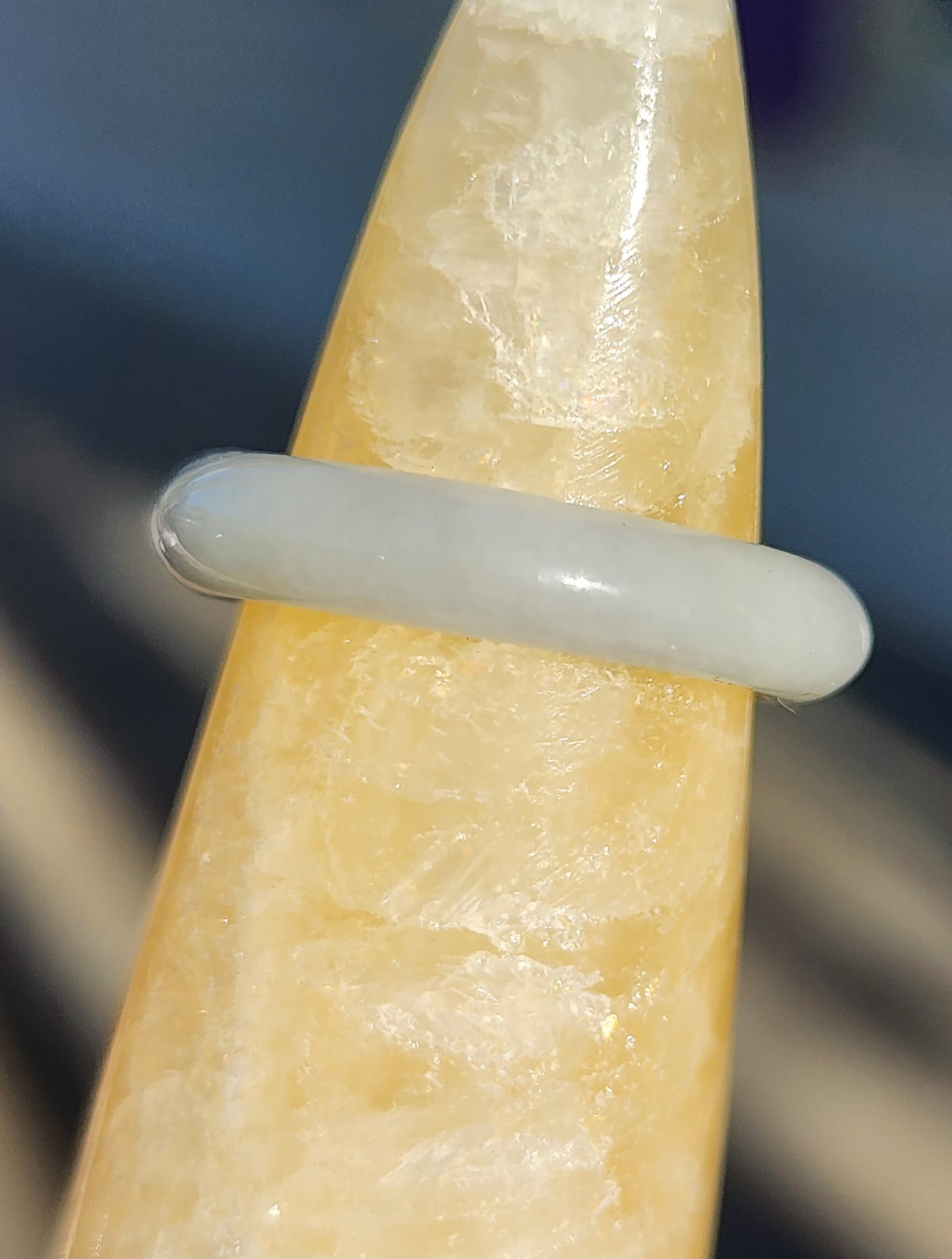 Burmese Jade Band Ring – 4.5mm Wide – Size 6.0