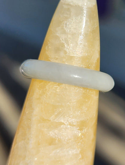 Burmese Jade Band Ring – 4.5mm Wide – Size 6.0