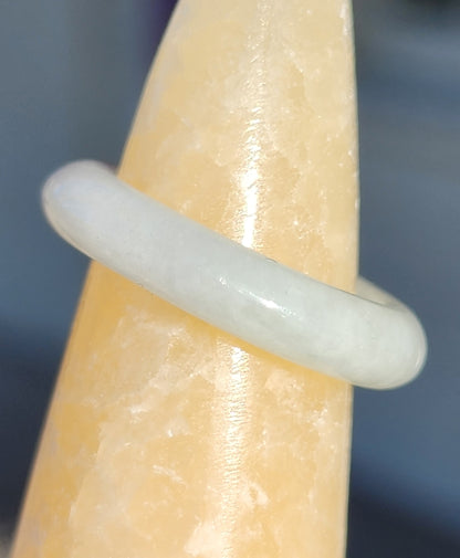 Burmese Jade Band Ring – 4.5mm Wide – Size 6.0