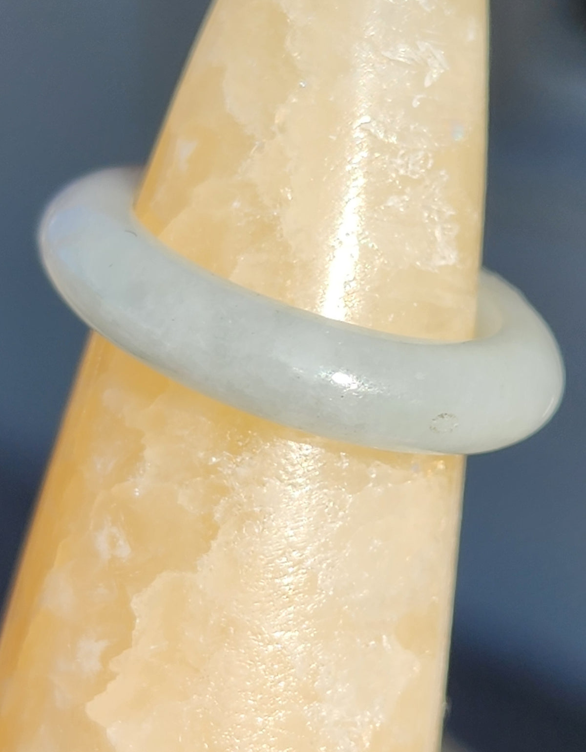 Burmese Jade Band Ring – 4.5mm Wide – Size 6.0