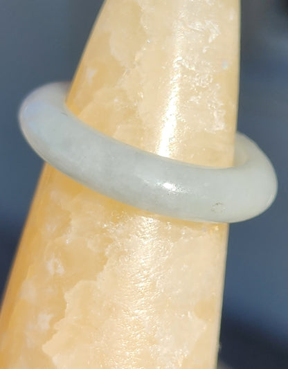 Burmese Jade Band Ring – 4.5mm Wide – Size 6.0