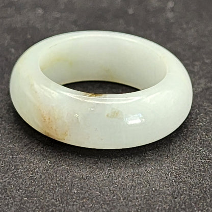Burmese Jade Band Ring – 7.0mm Wide – Size 6.5