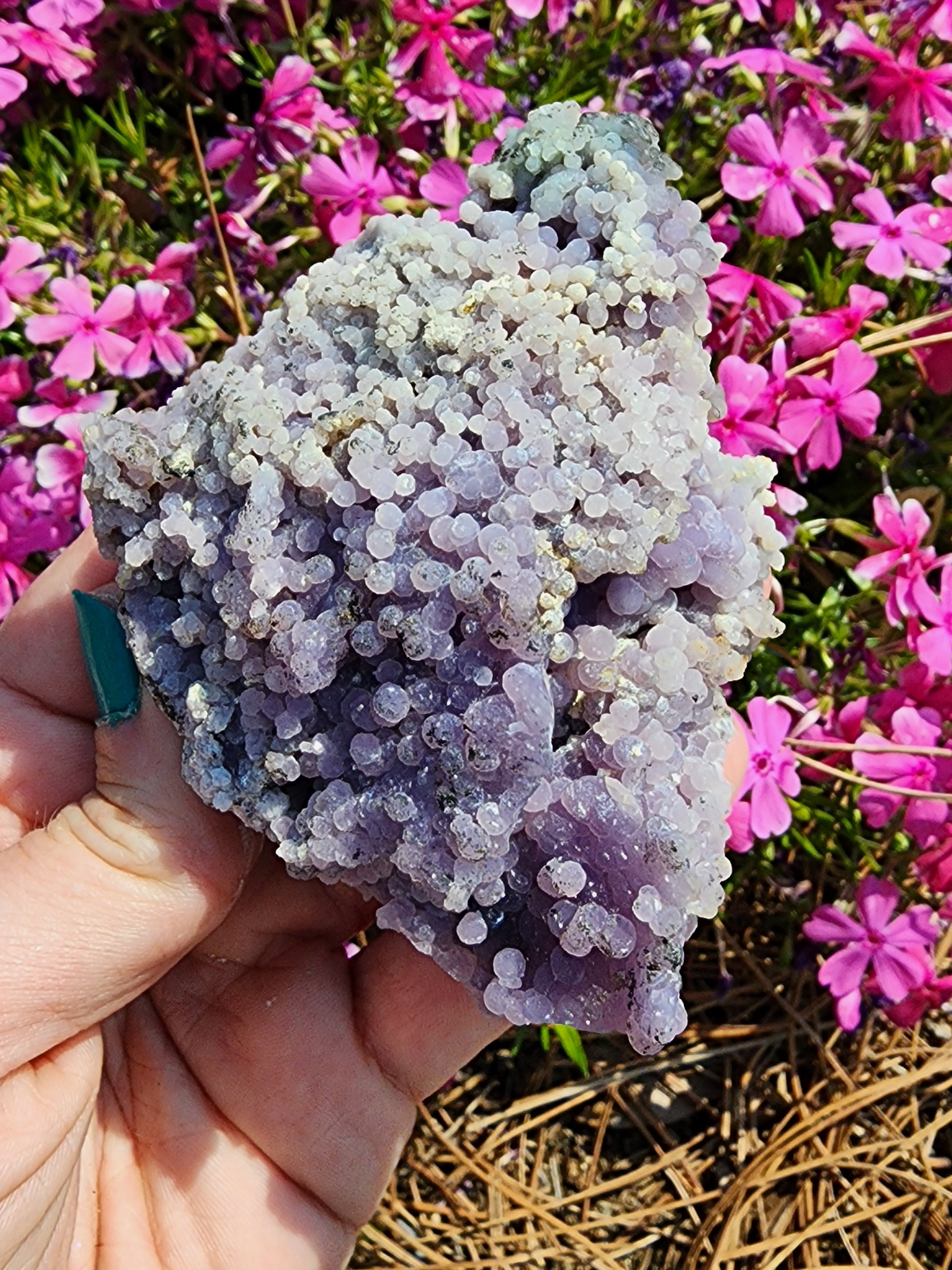 242G Grape Agate Crystal Raw Specimen