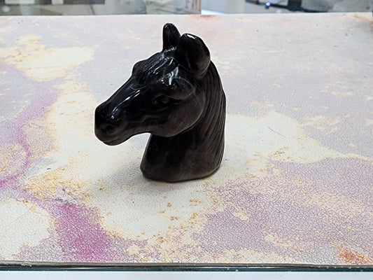 Hand-Carved Crystal Horse Bust