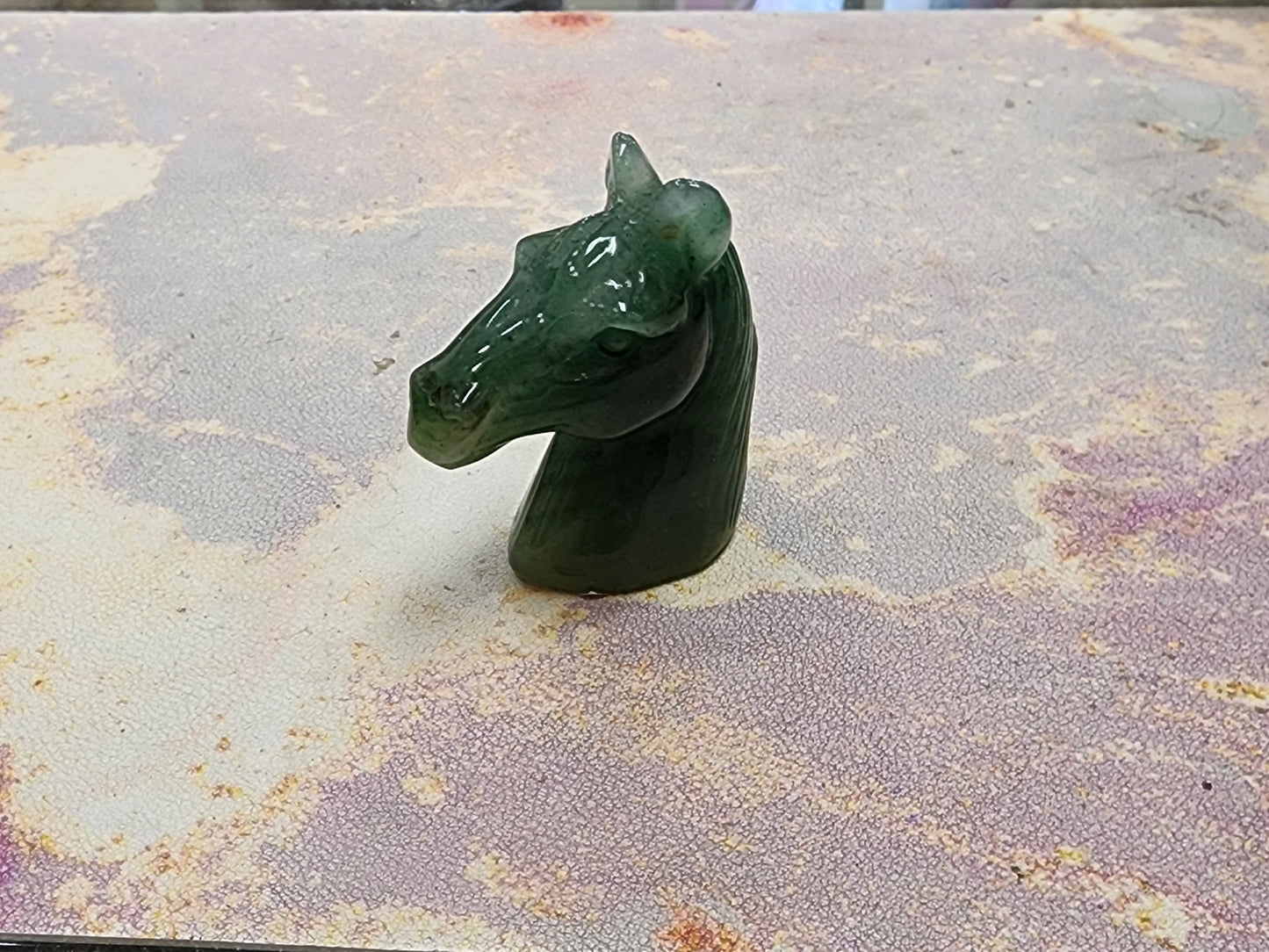 Hand-Carved Crystal Horse Bust