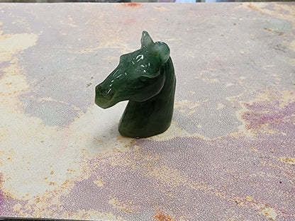 Hand-Carved Crystal Horse Bust