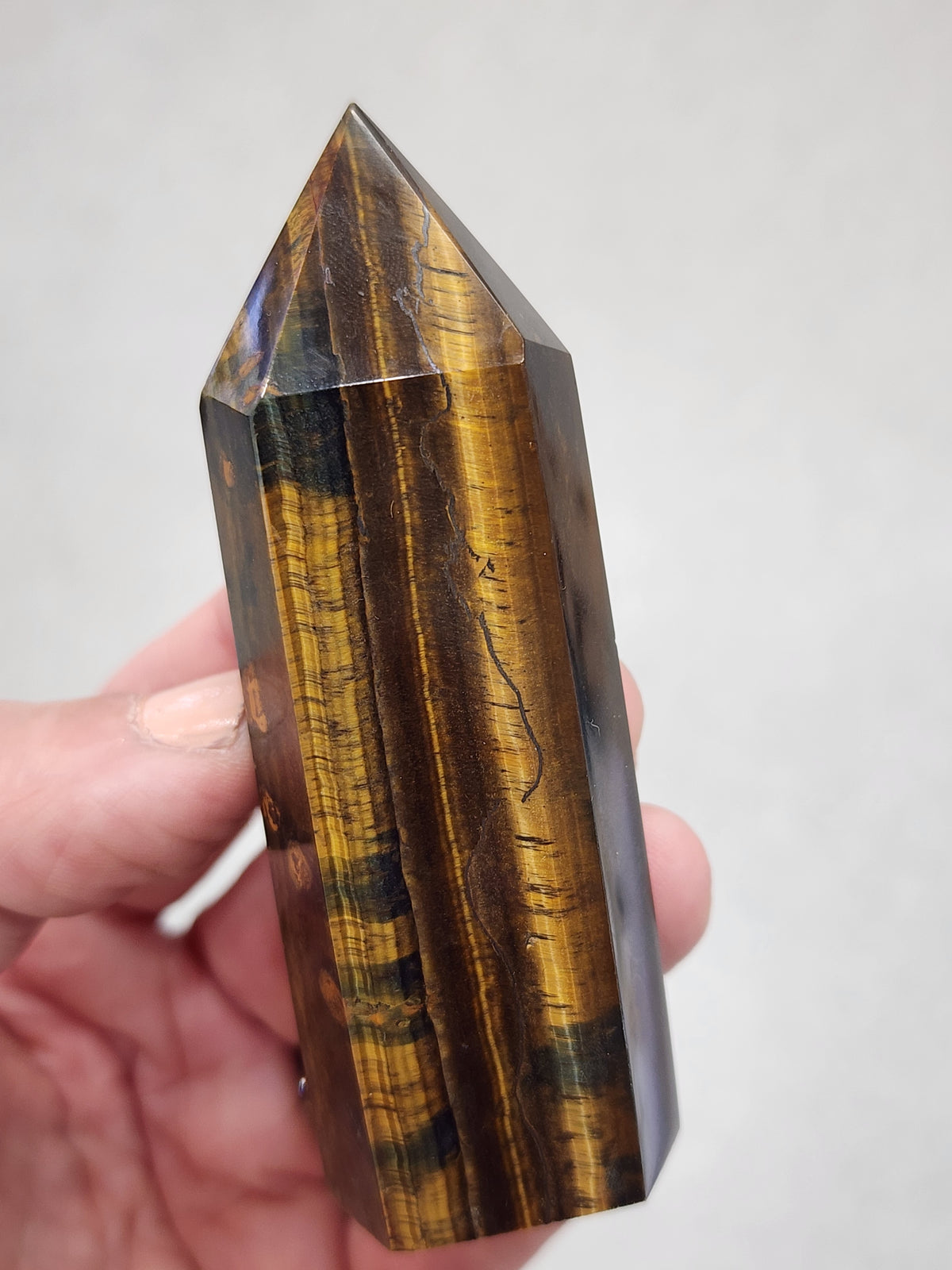 Tiger Eye Tower/Point - 3.4 inches