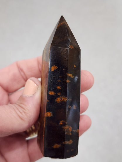 Tiger Eye Tower/Point - 3.3 inches