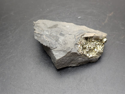 PYRITE- C.E. Duff & Son Quarry, Huntsville, Logan County, Ohio USA- Sm Cabinet