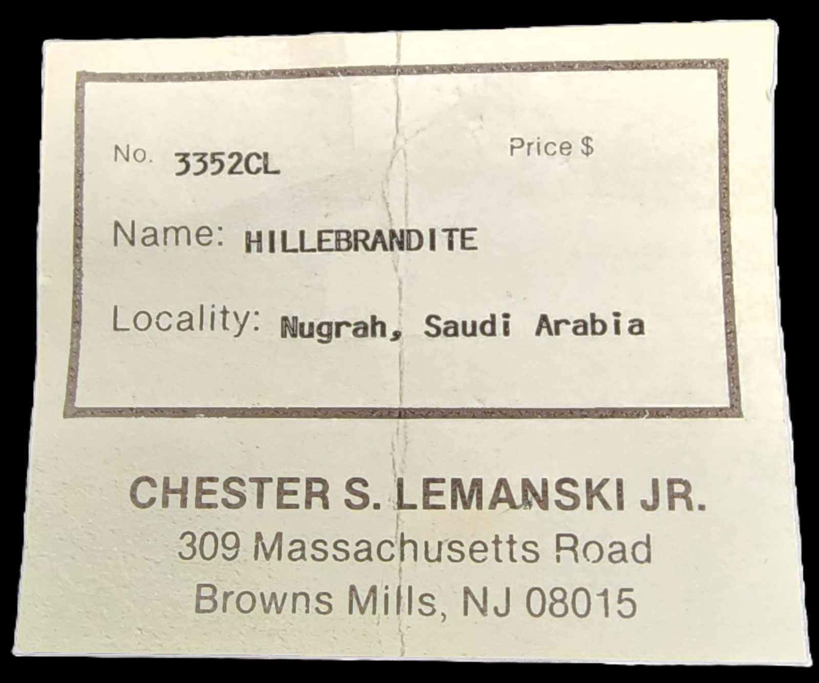 HILLEBRANDITE  - An Nuqrah, Ha'il Region, Saudi Arabia - Miniature-Sized