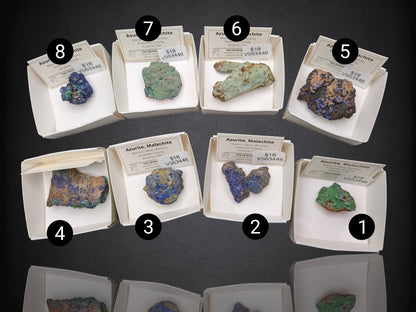 AZURITE, MALACHITE- Morenci Mine, Greenlee County, Arizona- Miniature