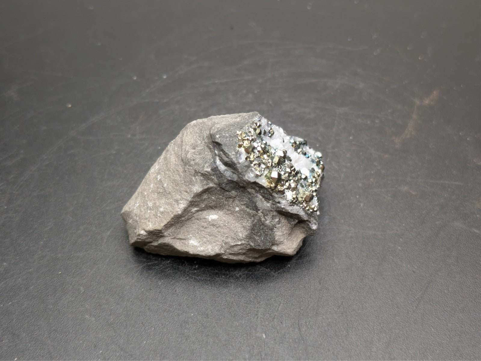 PYRITE- C.E. Duff & Son Quarry, Huntsville, Logan County, Ohio USA- Miniature