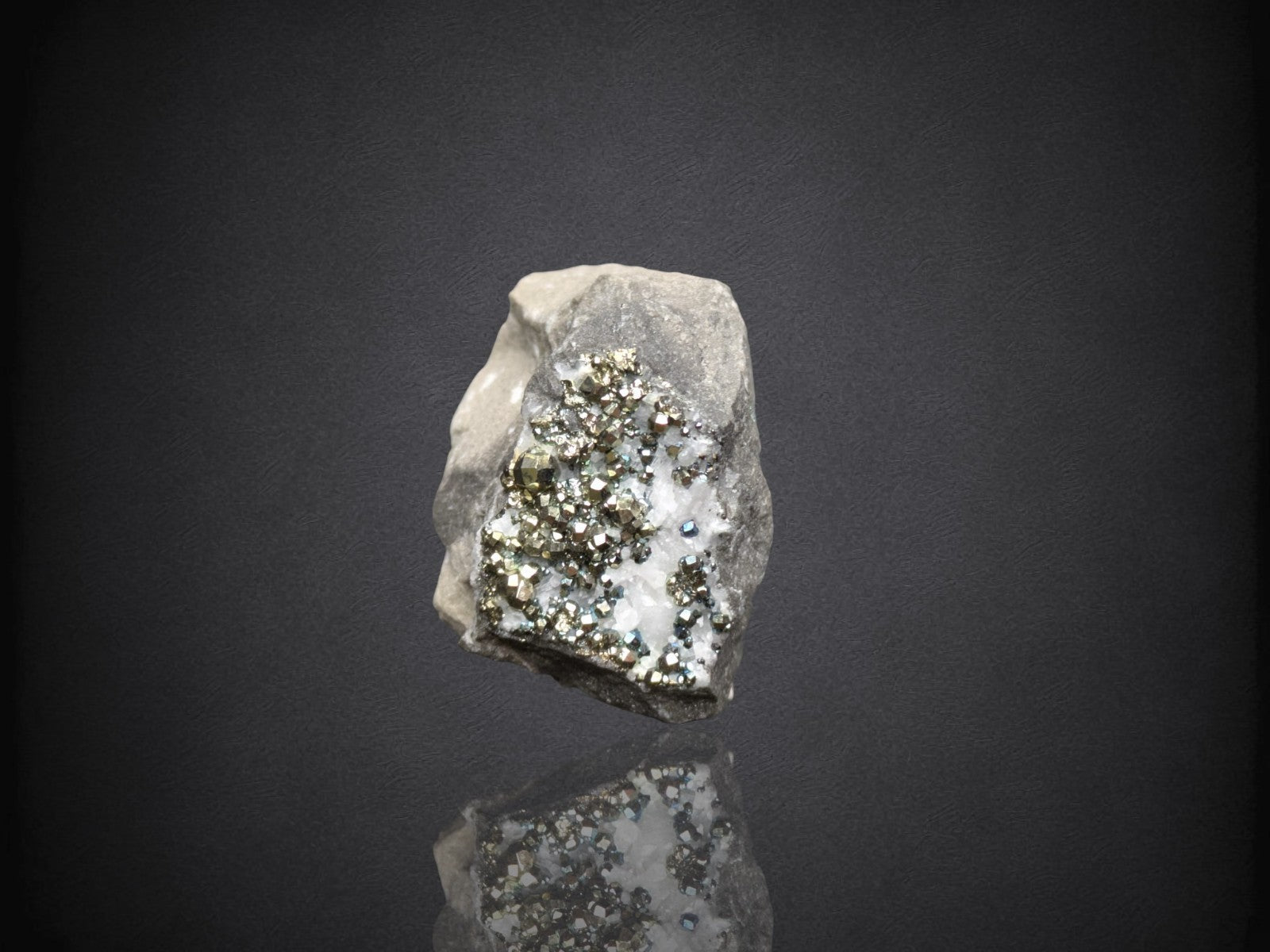 PYRITE- C.E. Duff & Son Quarry, Huntsville, Logan County, Ohio USA- Miniature