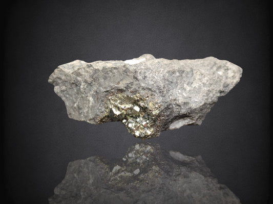 PYRITE- C.E. Duff & Son Quarry, Huntsville, Logan County, Ohio USA- Sm Cabinet