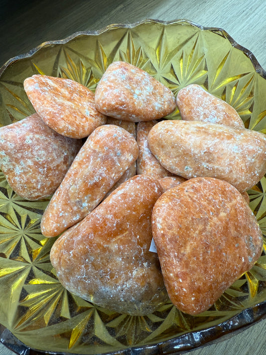 Orange Calcite- Large Smooth Rough