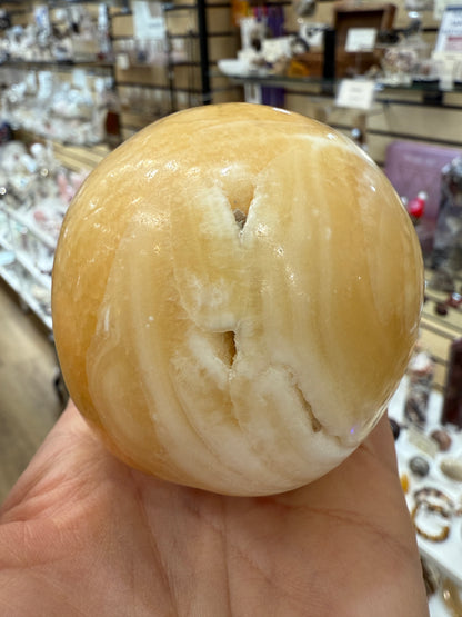 Orange Calcite Skull