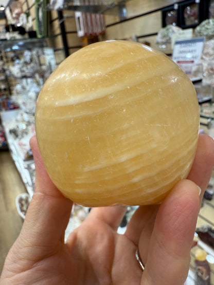 Orange Calcite Skull