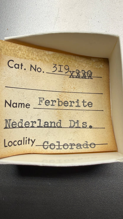 Ferberite- Nederland Mining District, Boulder County, Colorado, USA