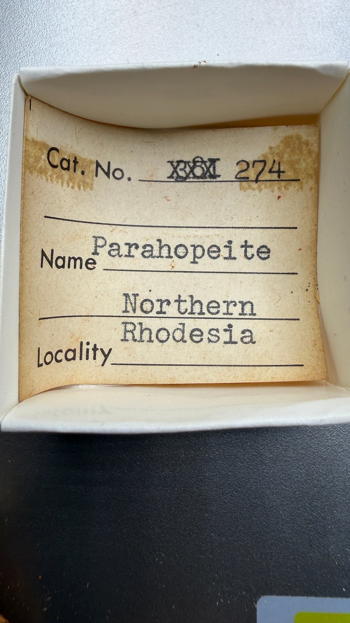 Parahopeite- Northern Rhodesia (present-day Zambia)