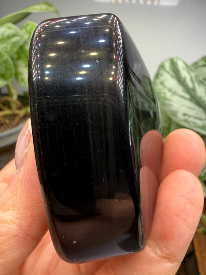 Silver Sheen Obsidian Heart
