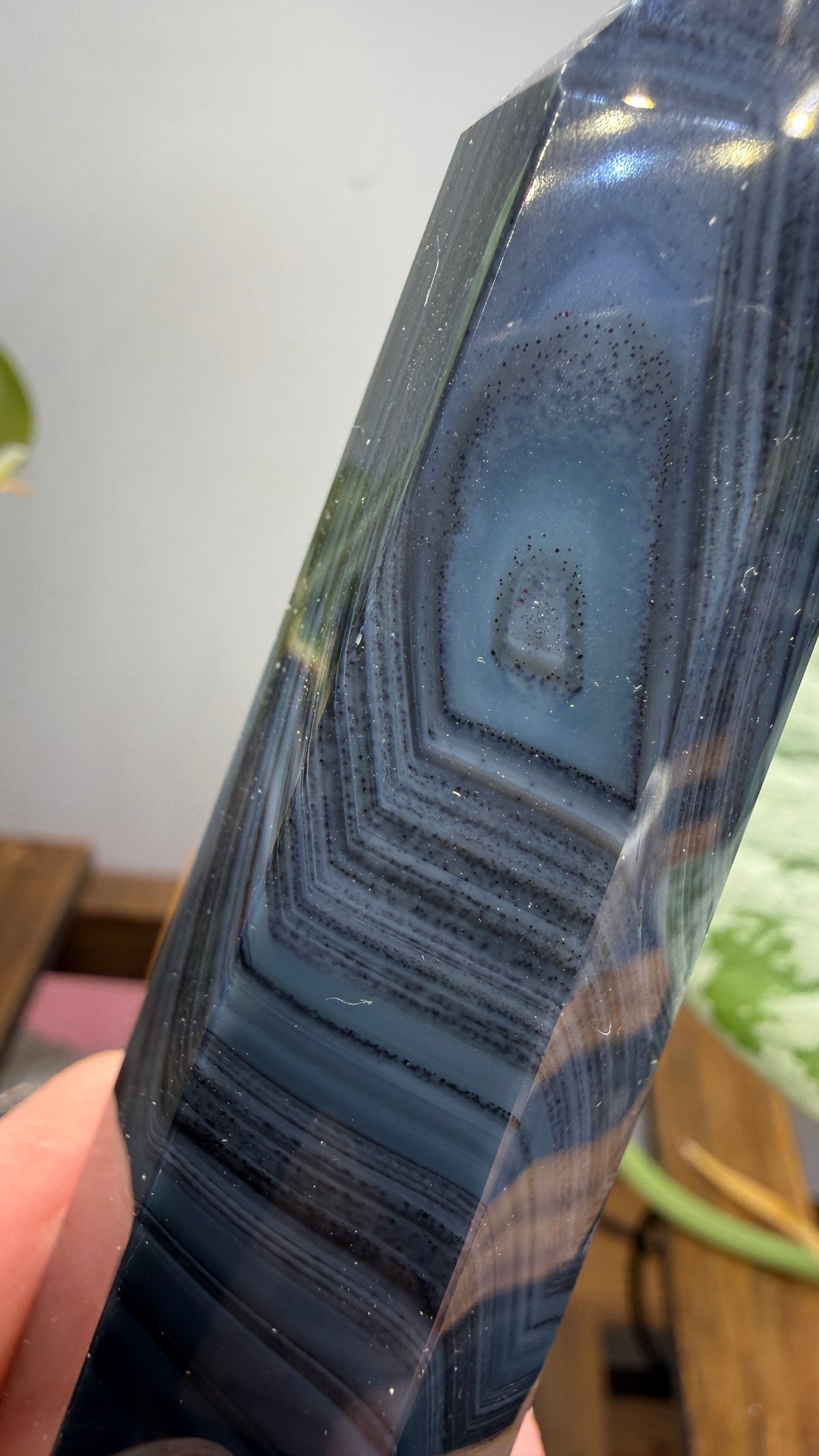 Black Agate Tower/Point- 3.7 inches