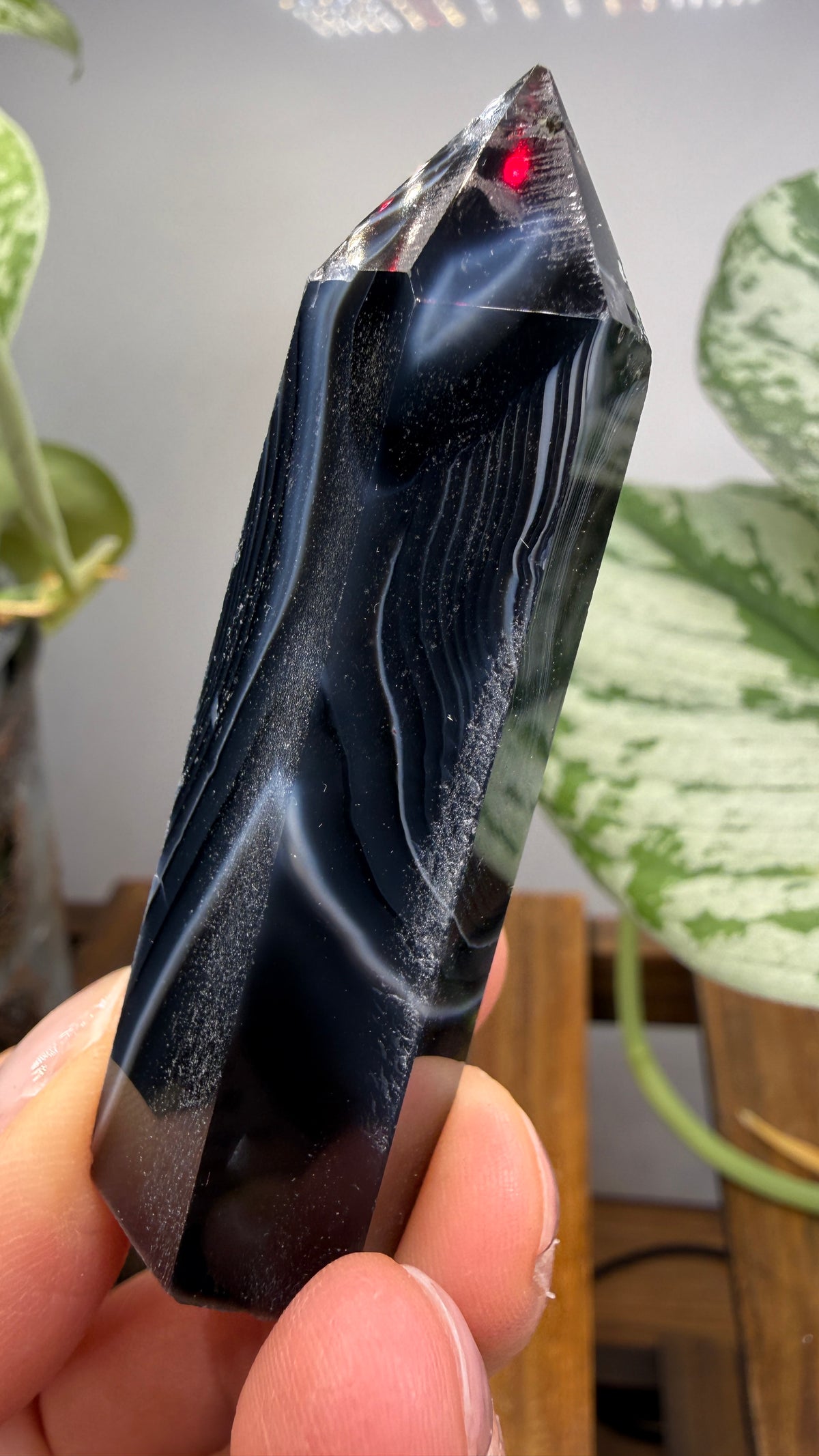 Black Agate Tower/Point- 2.6 inches