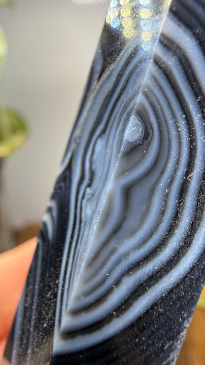 Black Agate Tower/Point- 2.6 inches