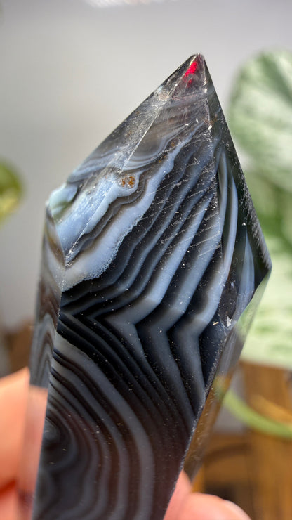 Black Agate Tower/Point- 2.6 inches