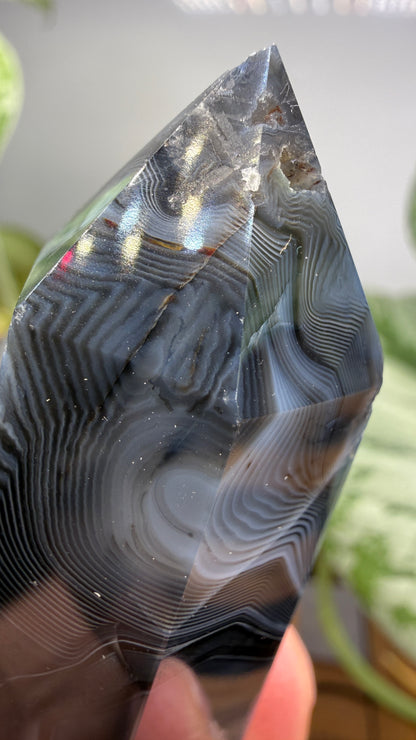 Black Agate Tower/Point- 2.9 inches