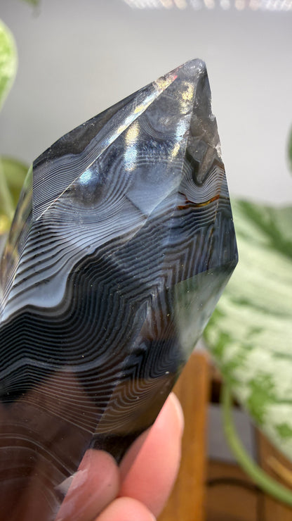 Black Agate Tower/Point- 2.9 inches