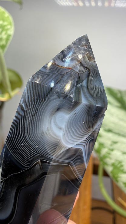 Black Agate Tower/Point- 2.9 inches
