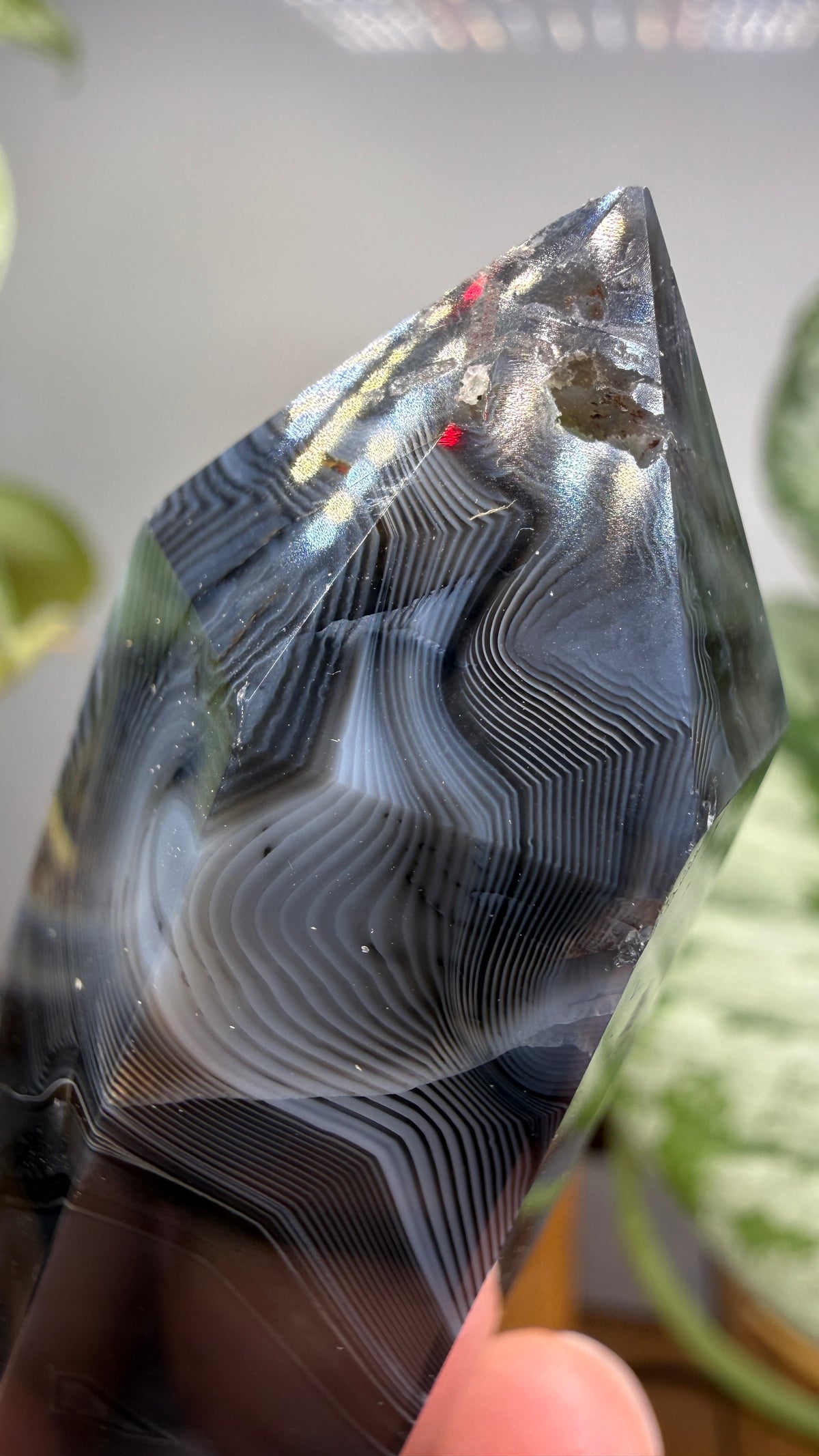 Black Agate Tower/Point- 2.9 inches