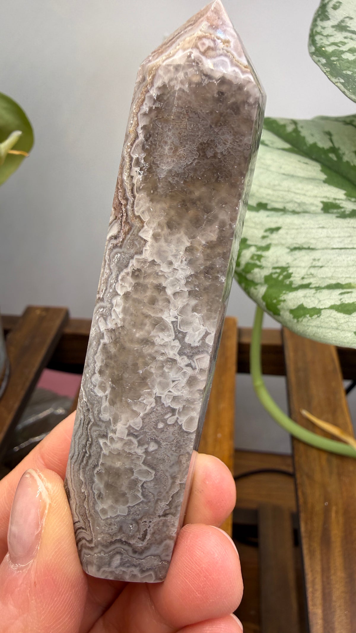 Black Agate Tower/Point- 3.7 inches