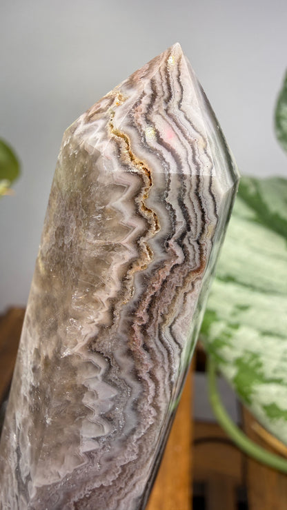Black Agate Tower/Point- 3.7 inches
