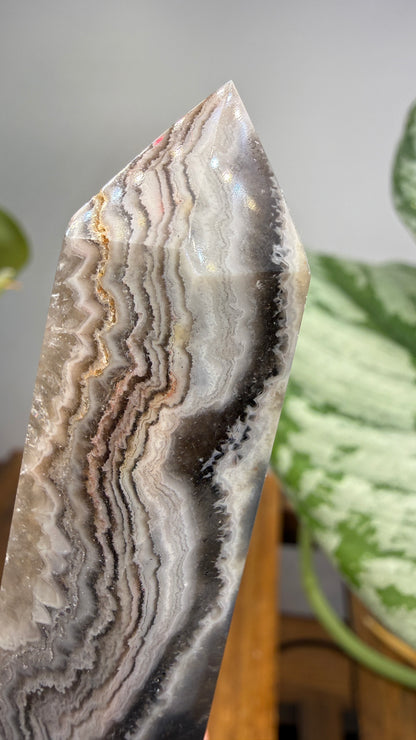 Black Agate Tower/Point- 3.7 inches
