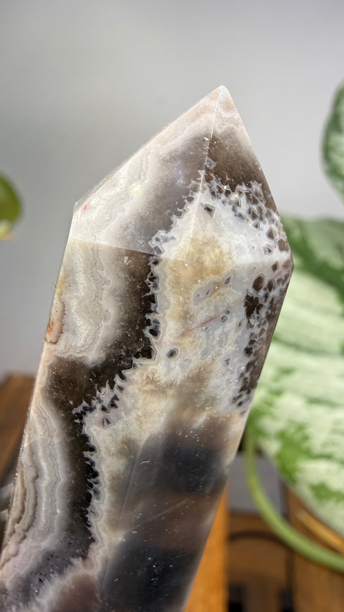 Black Agate Tower/Point- 3.7 inches