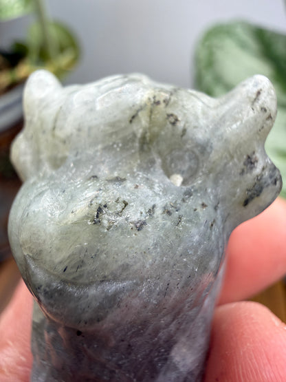 Labradorite Highland Cow Crystal Carving- 1.5 inches