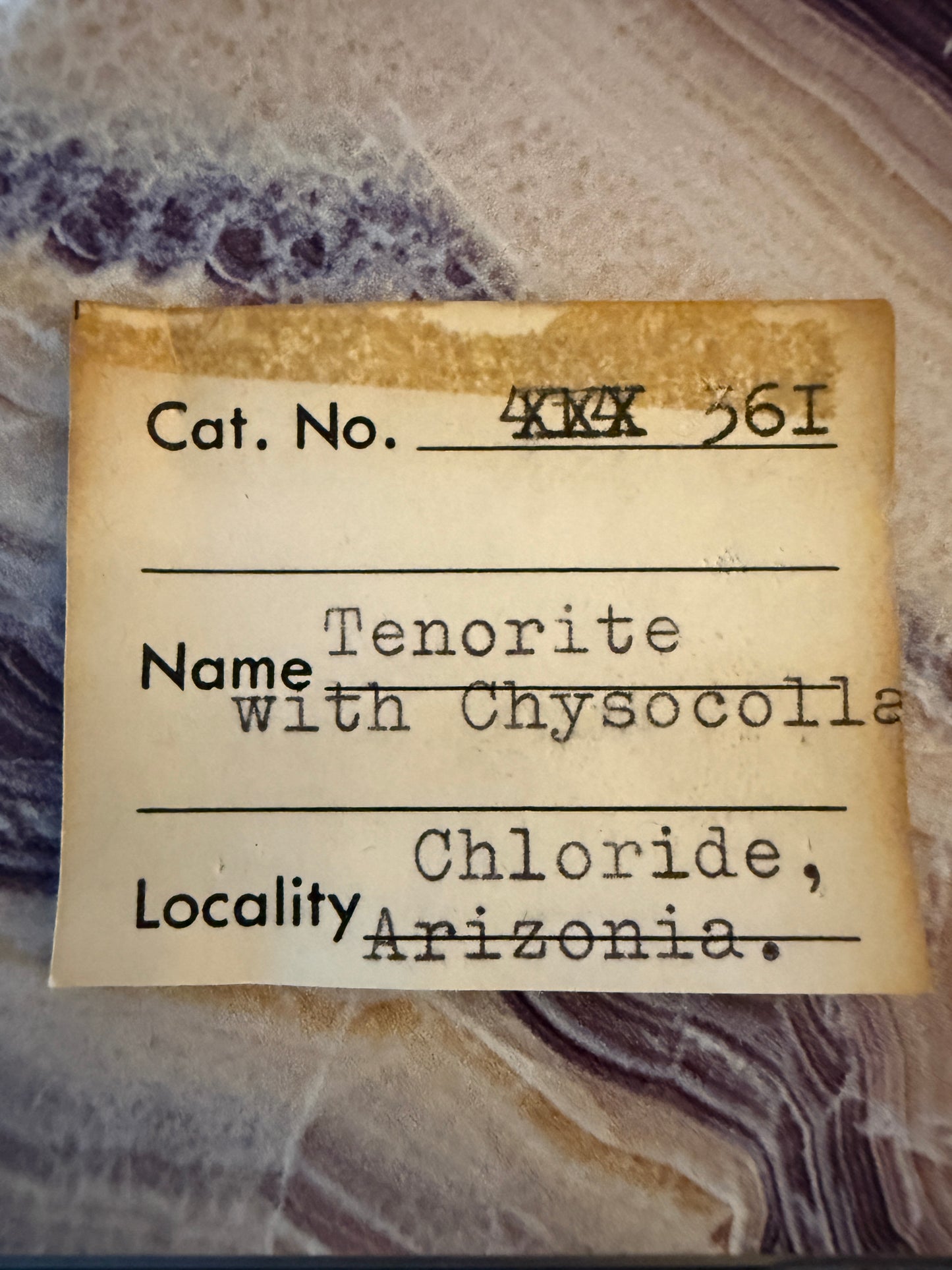 Tenorite, Chrysocolla- Chloride Mining District, Cerbat Mountains, Mohave County, Arizona