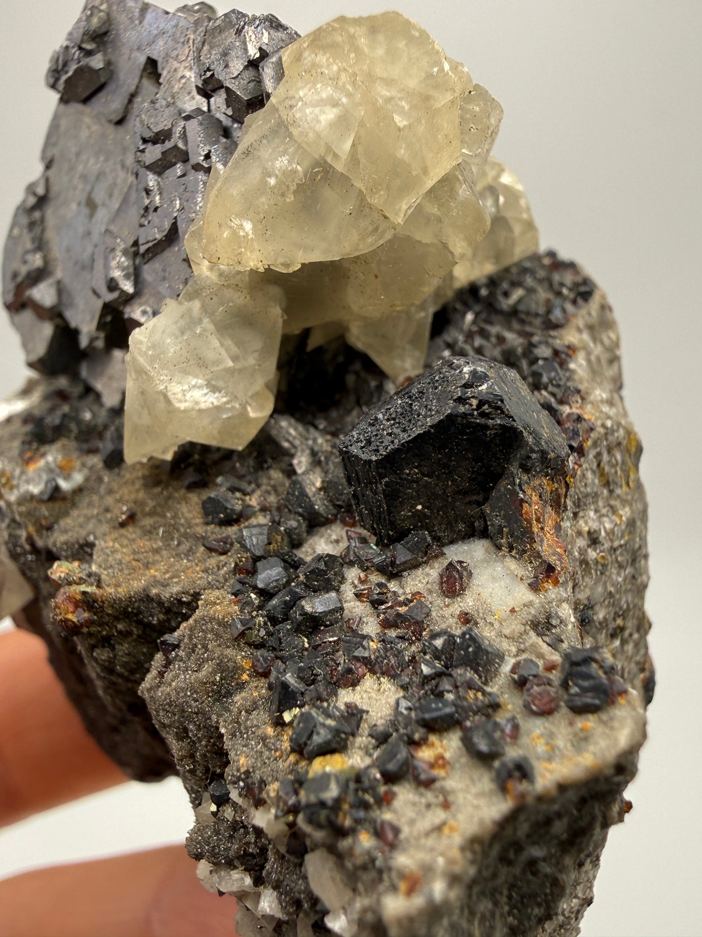 Galena, Calcite, Sphalerite- Cherokee, Kansas (Tri-State District association)