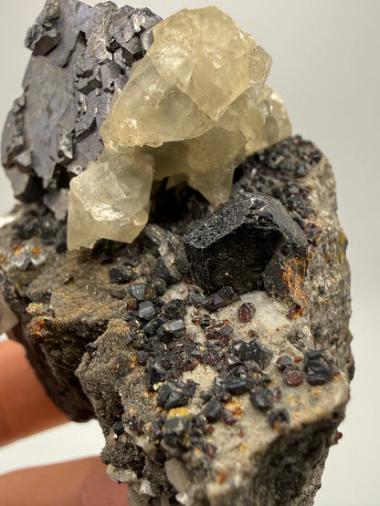 Galena, Calcite, Sphalerite- Cherokee, Kansas (Tri-State District association)