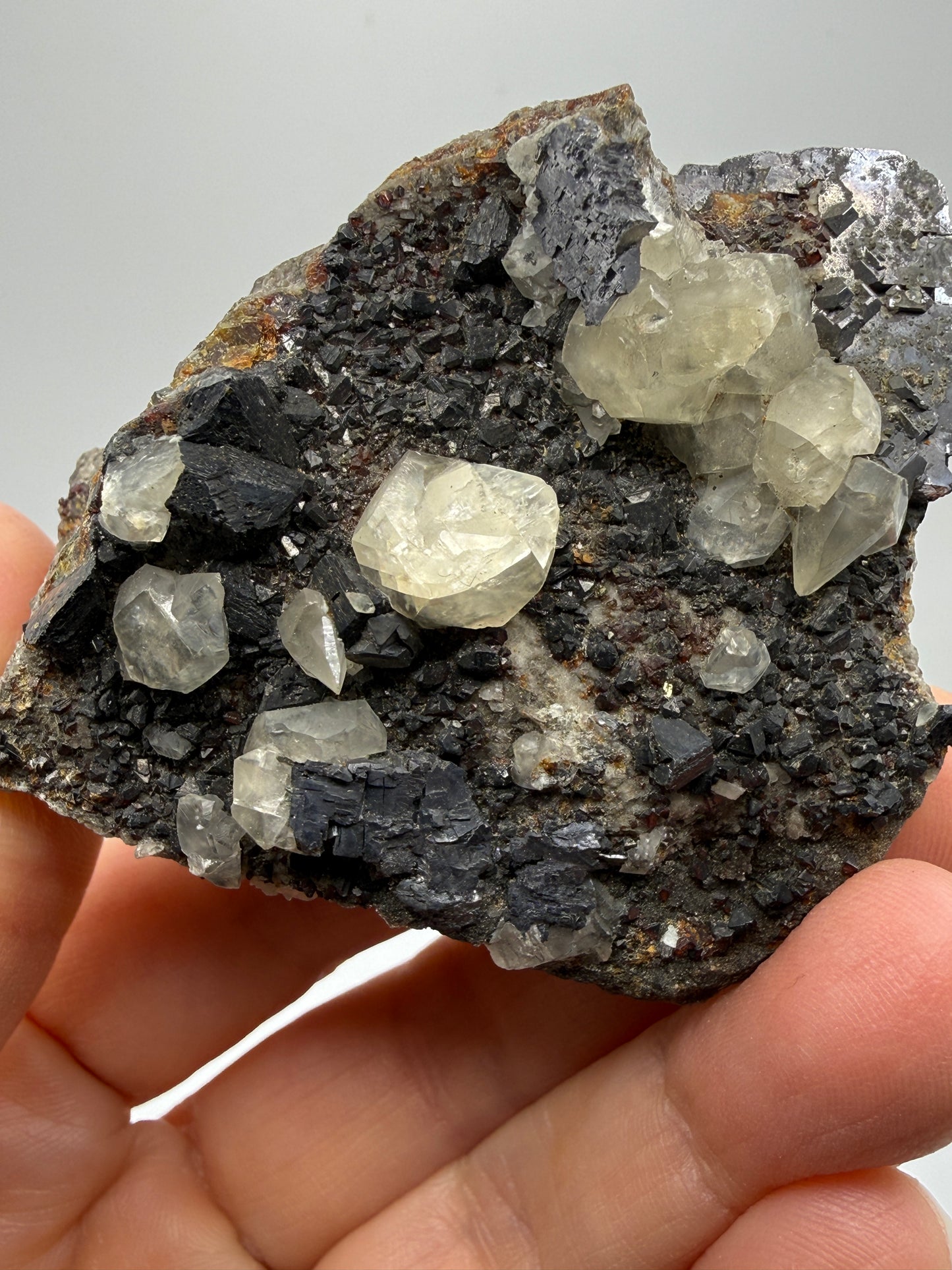 Galena, Calcite, Sphalerite- Cherokee, Kansas (Tri-State District association)