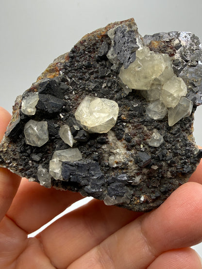 Galena, Calcite, Sphalerite- Cherokee, Kansas (Tri-State District association)