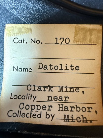 Datolite Nodule- Clark Mine, Copper Harbor, Grant Township, Keweenaw County, Michigan, USA