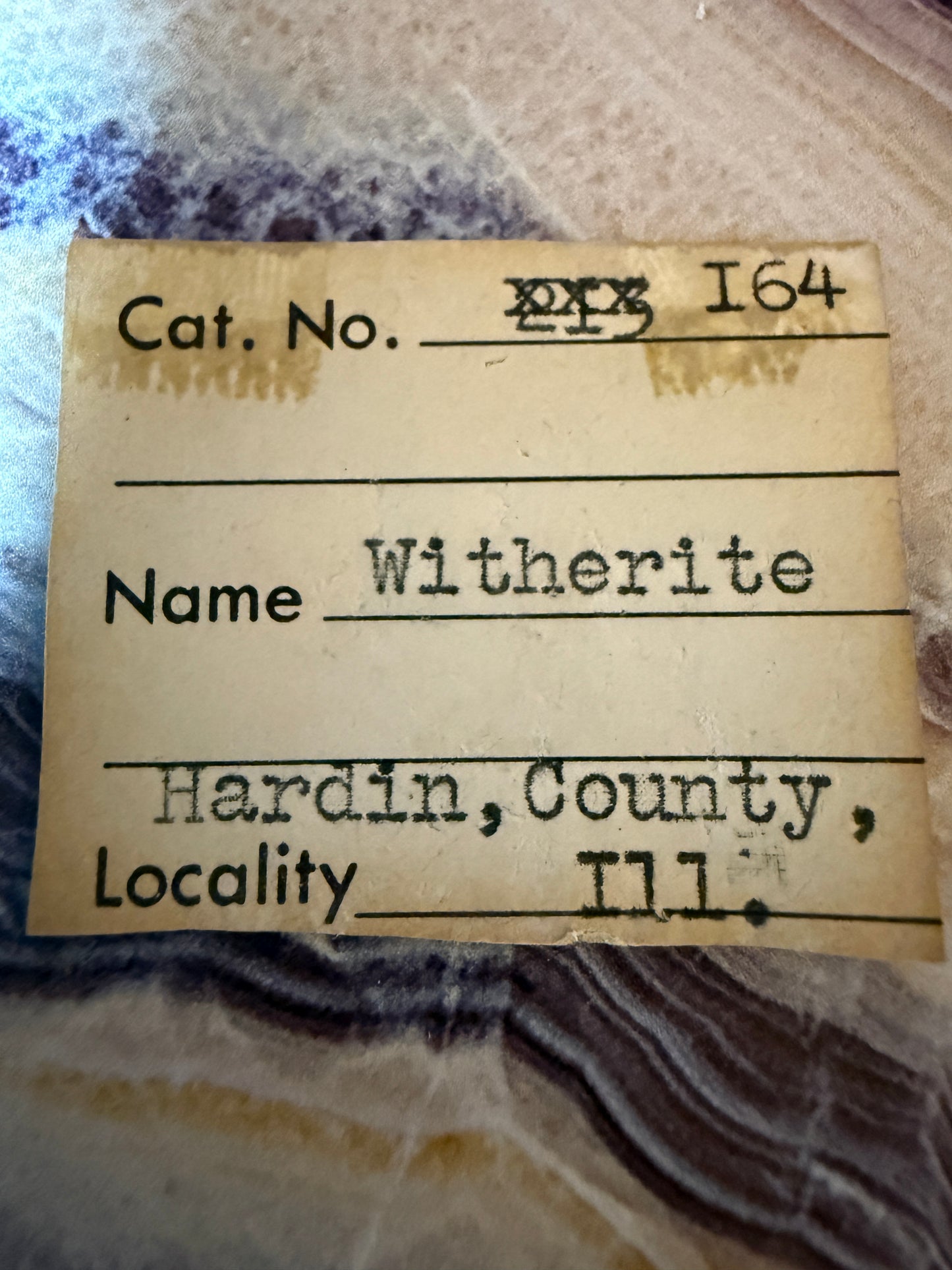 Witherite- Cave-in-Rock, Hardin County, Illinois, USA