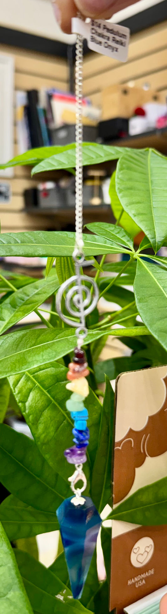 Pendulum Chakra Reiki Blue Onyx